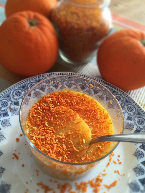 Gelatina di arance e caco senza zucchero